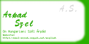 arpad szel business card
